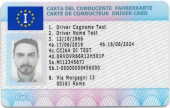 Carta tachigrafica carta conducente 