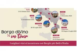 banner evento con cartina d'italia e località interessate
