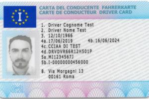 Carta tachigrafica carta conducente 